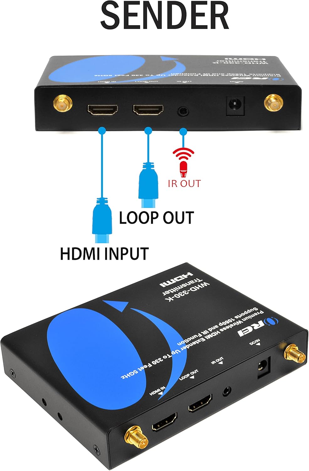 Wireless HDMI Extender Transmitter & Receiver J57539