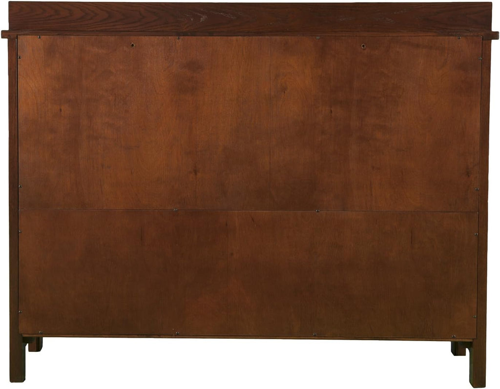 Red Washed Sideboard & Curio X27729