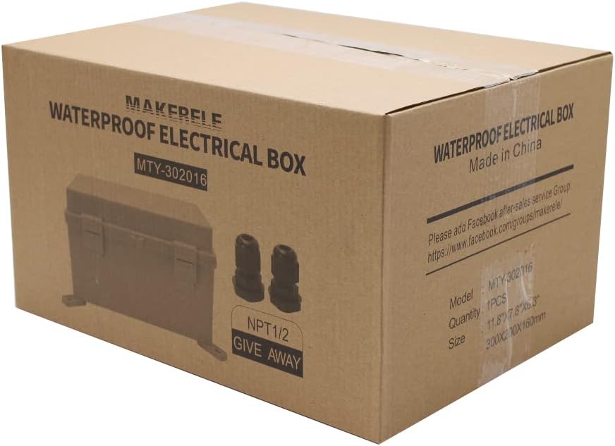 Grey Weatherproof Plastic Electrical Box with Lock R155