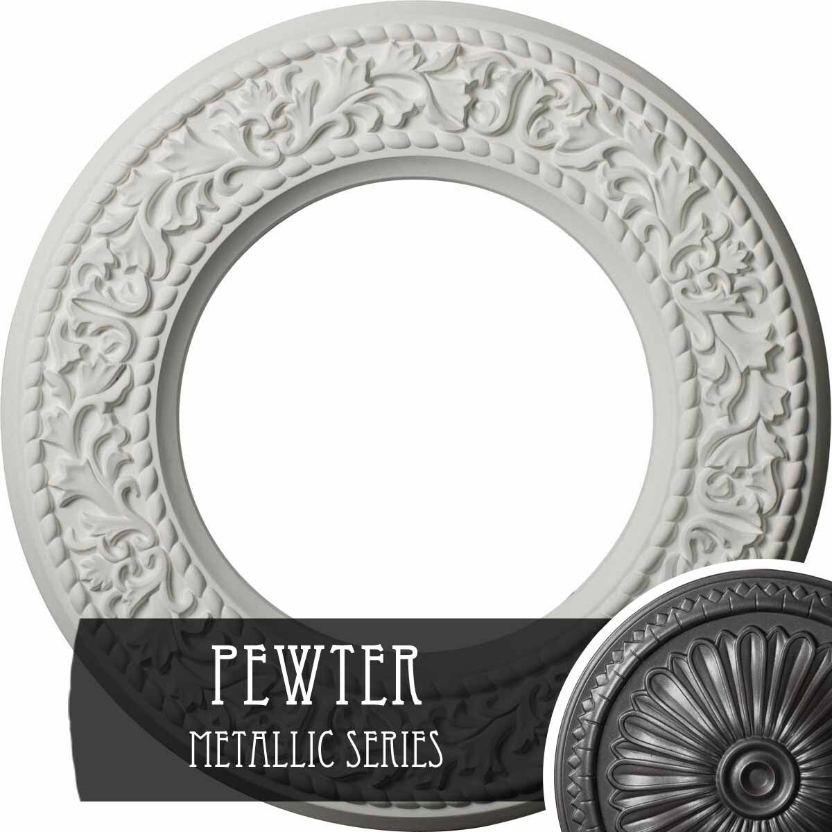 Blackthorn Ceiling Medallion Hand-Painted Pewter V68102