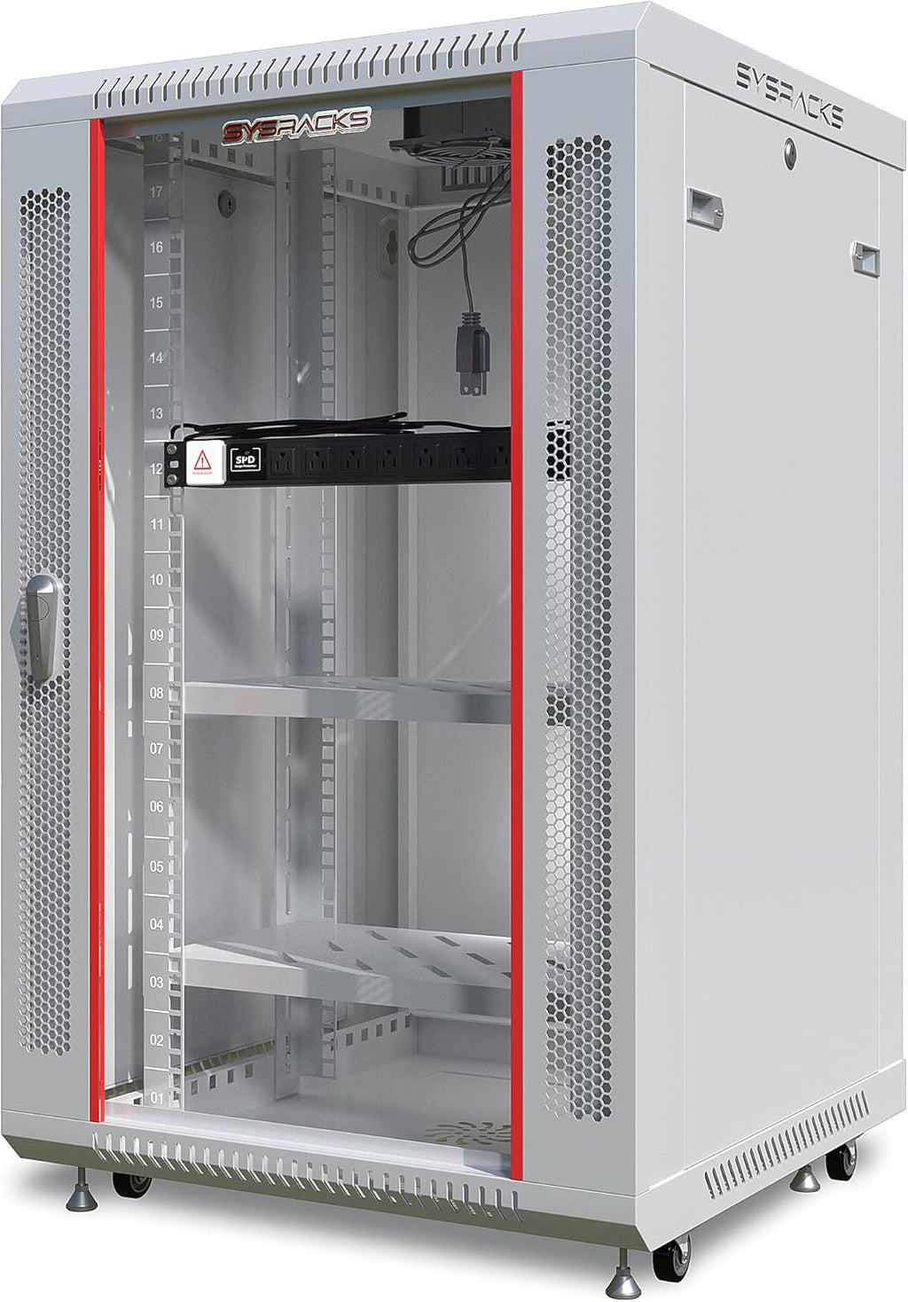 18U Wall Mount Server Rack Cabinet Enclosure 24 Inch Depth N1103