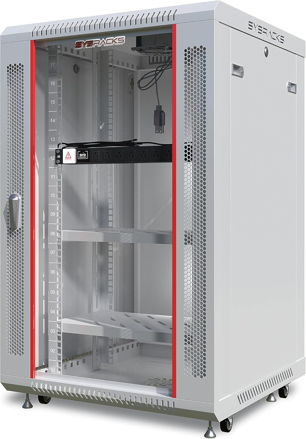 18U Wall Mount Server Rack Cabinet Enclosure 24 Inch Depth N1103