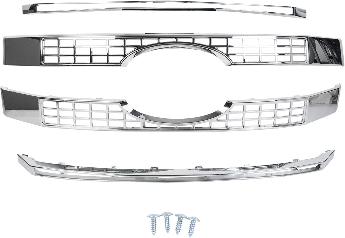 Chrome Front Hood Bumper Grille 4PCS M12624