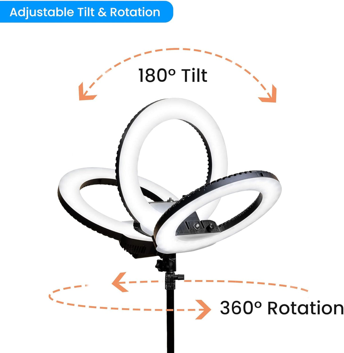 12 Cordless Bicolor Ring Light Kit with Carry Case and 6.5 ft Stand C377176
