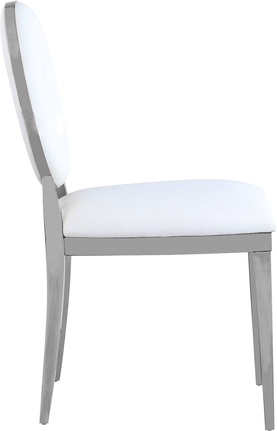 White Faux Leather Dining Chair Set of 2 P46560