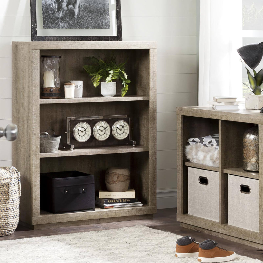 3 Shelf Weathered Oak Bookcase X39071