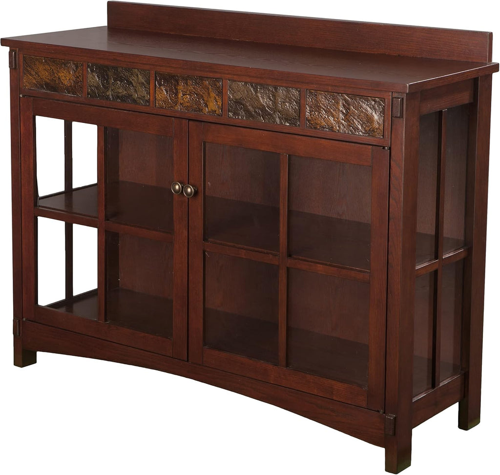 Red Washed Sideboard & Curio X27729