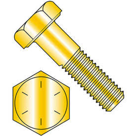5/8-18 x 1-3/4 x 22 Hex Head Cap Screw Steel Zinc Yellow Grade 8 25 Pk W915
