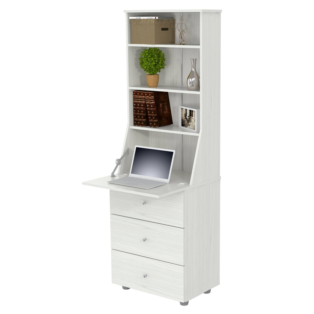 Washed Oak 3-Shelf Bookcase D875709