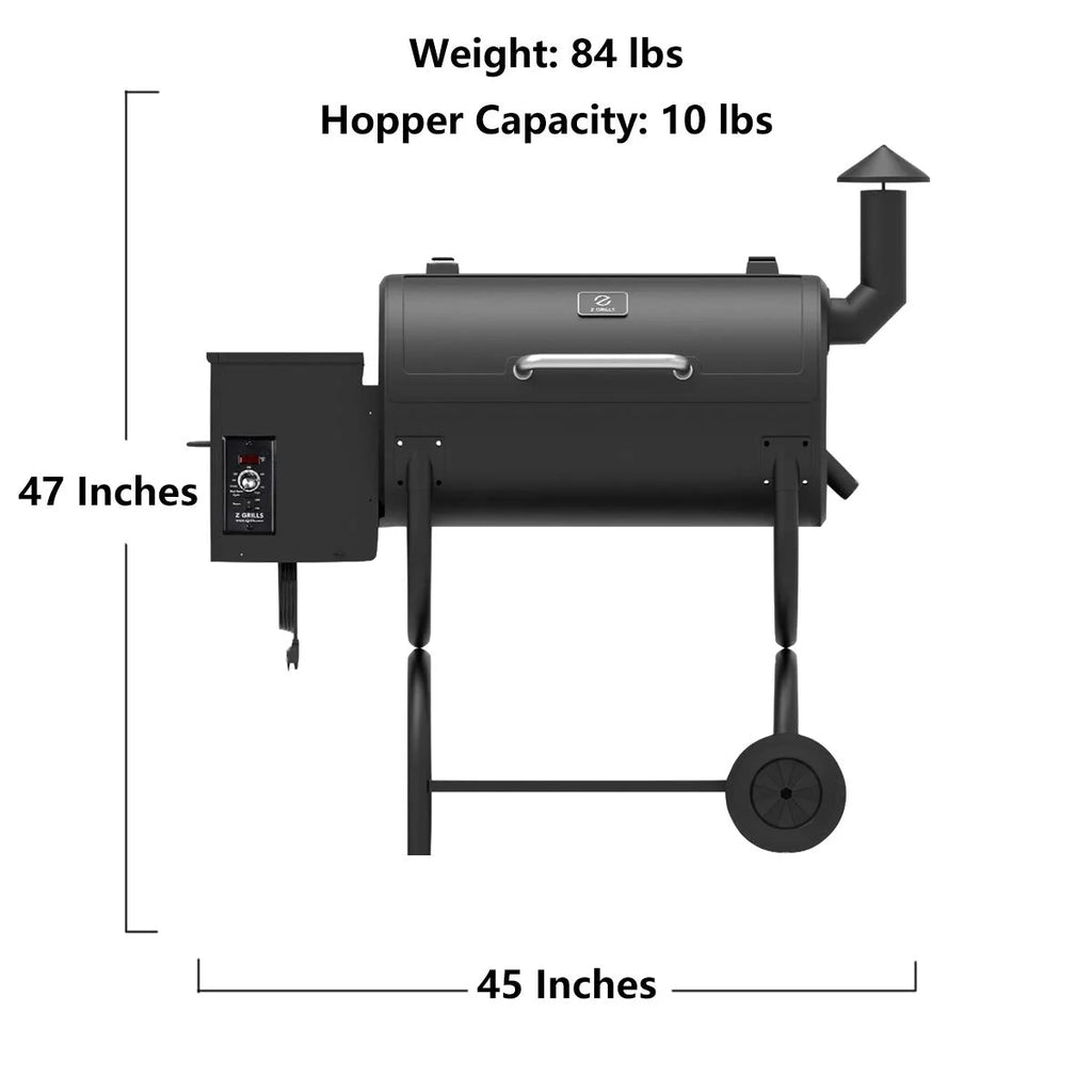 Wood Pellet Grill & Smoker 8 in 1 Black L448