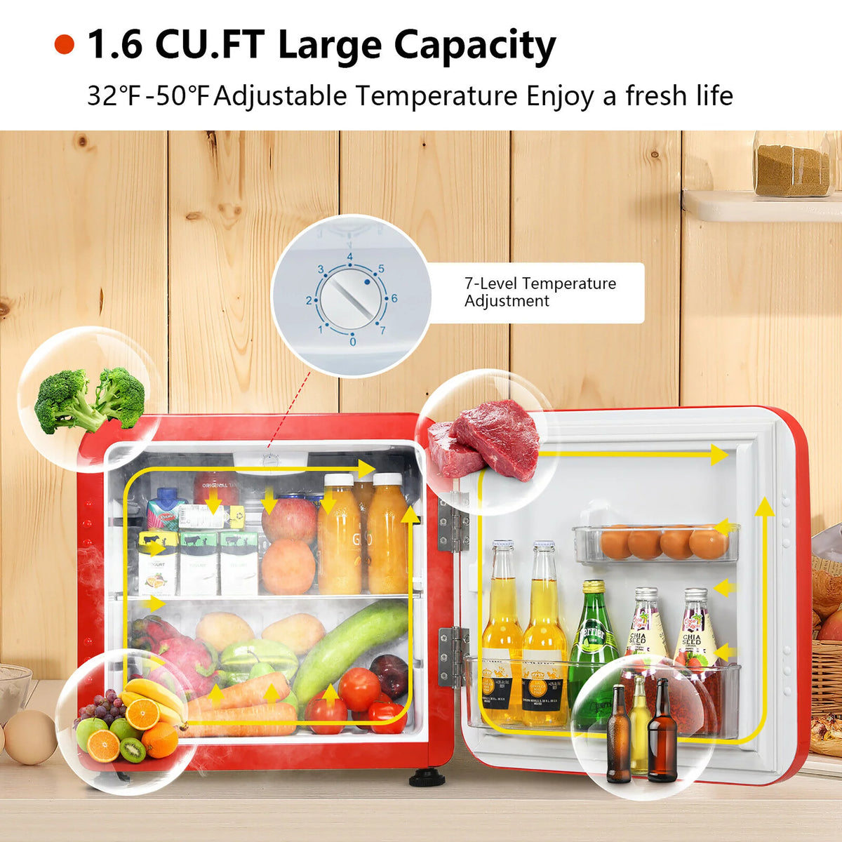 1.6 Cubic Feet Compact Refrigerator White B82471