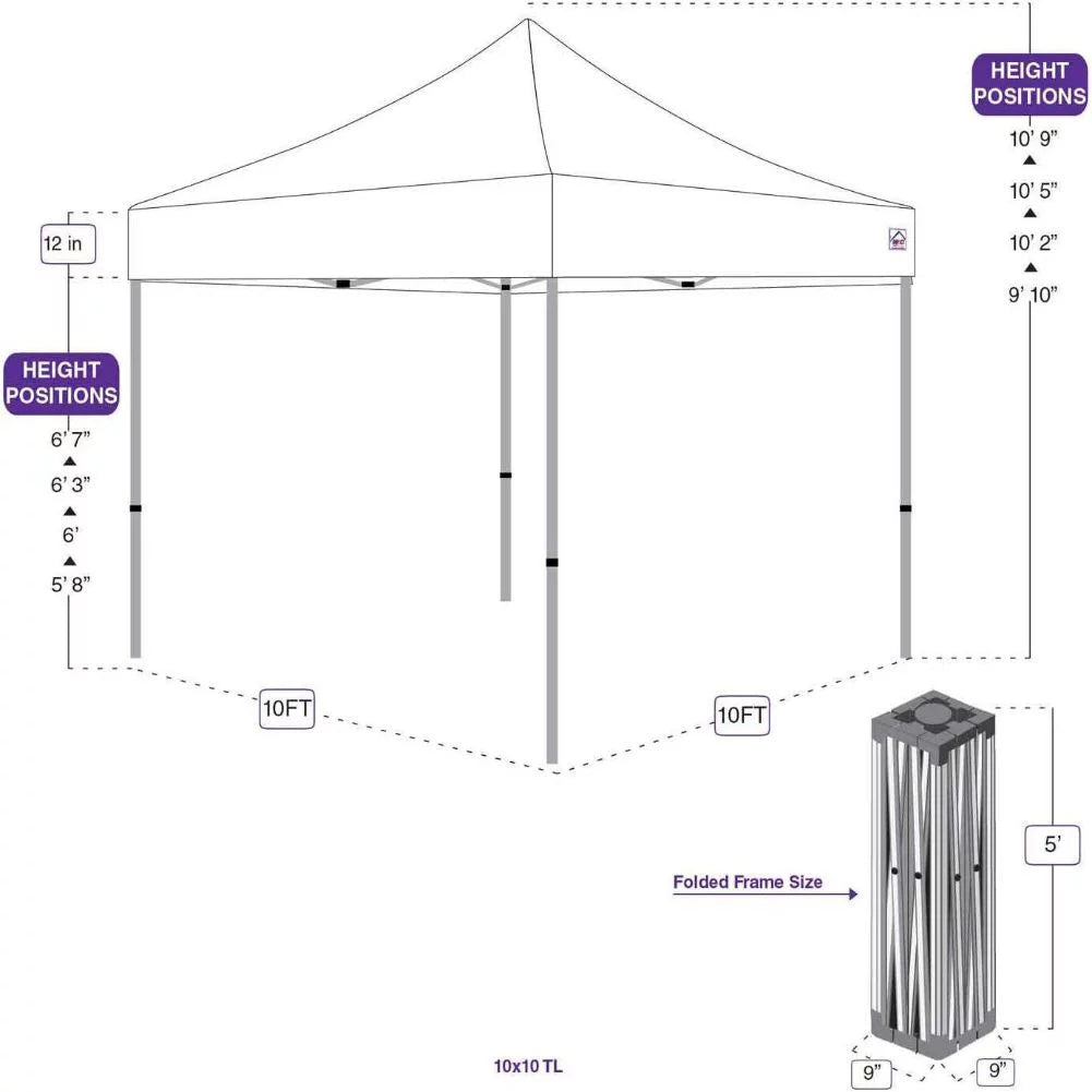 10 x 10 Pop Up Canopy Tent with Roller Bag, Royal Blue J25197