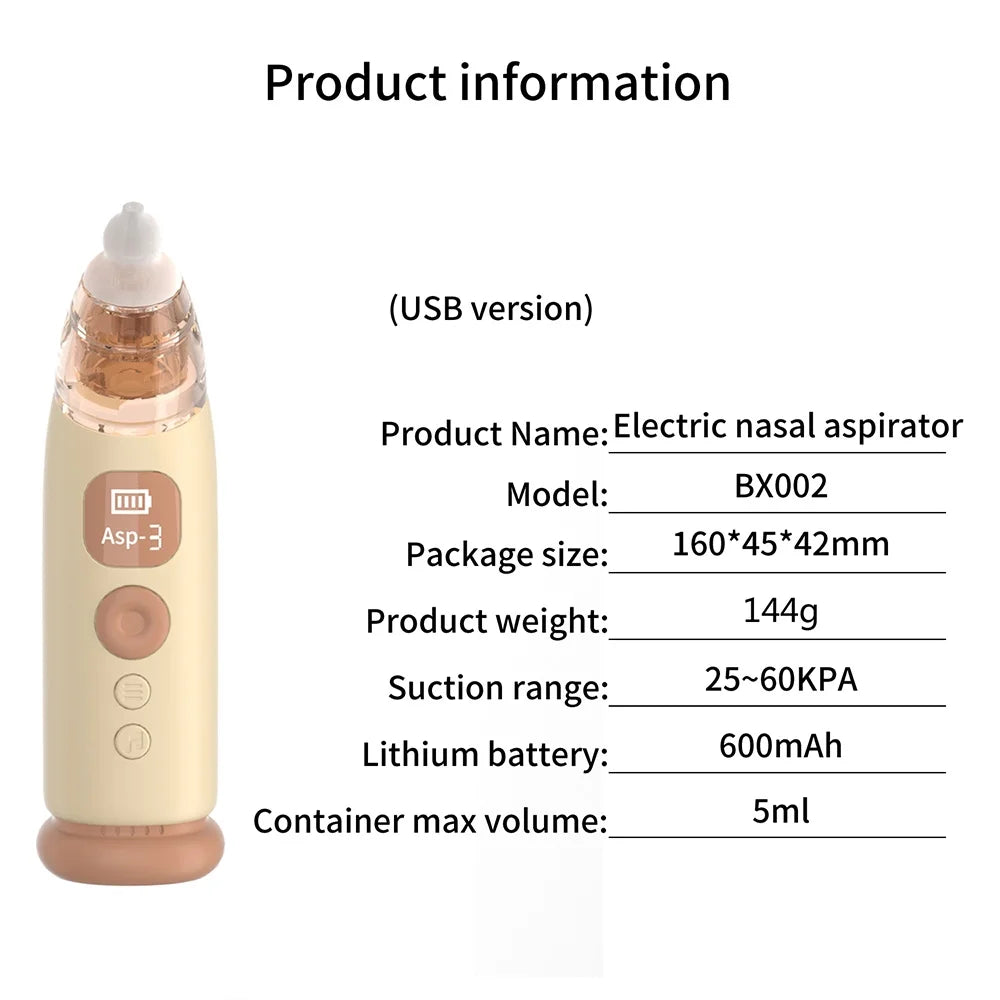 Electric Baby Nasal Aspirator with 3 Suction Levels Q9271