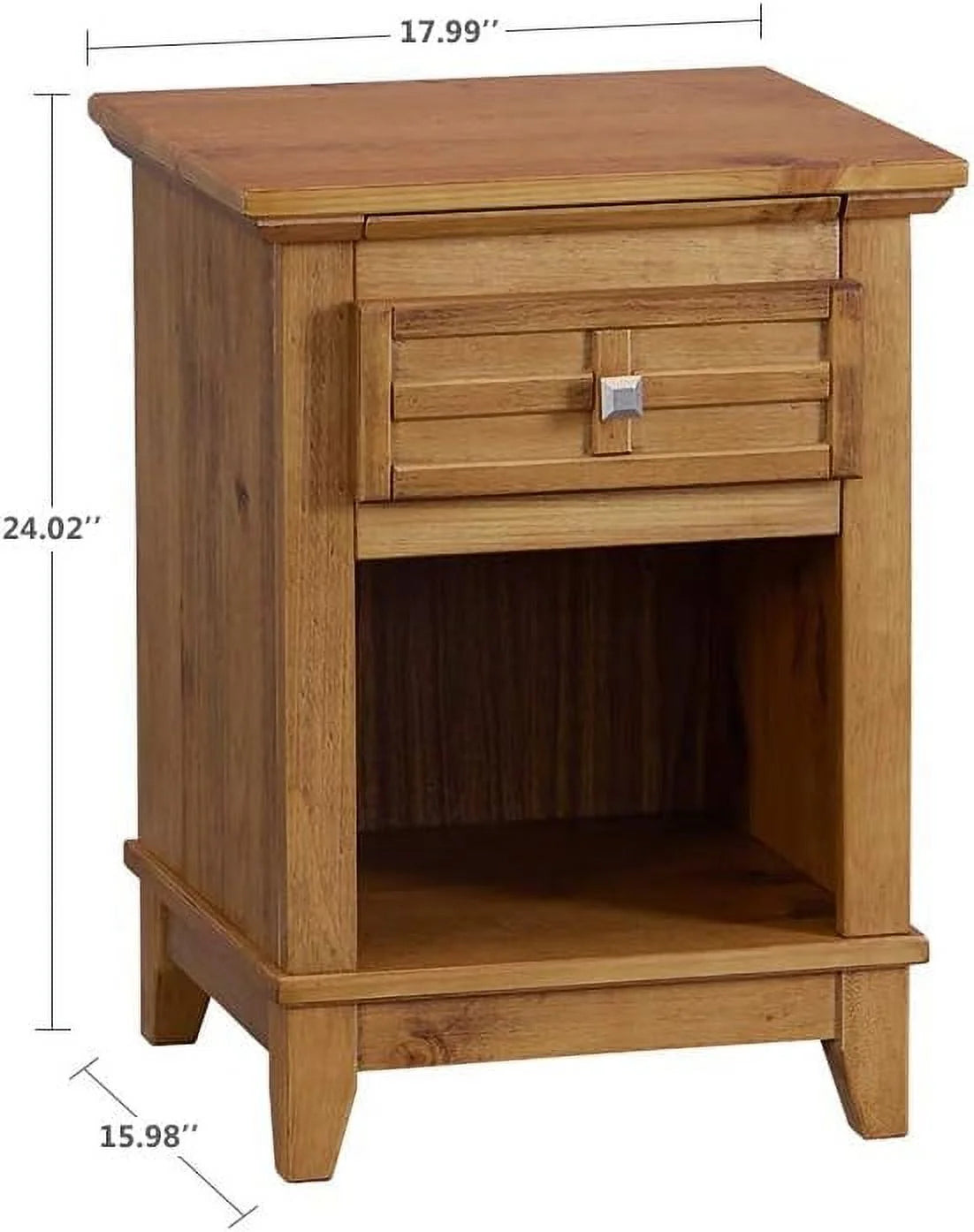 Rustic Wood Nightstand End Table with Drawer G4750
