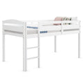 Twin Low Loft Wooden Bunk Bed with Guard Rail and Ladder P36209