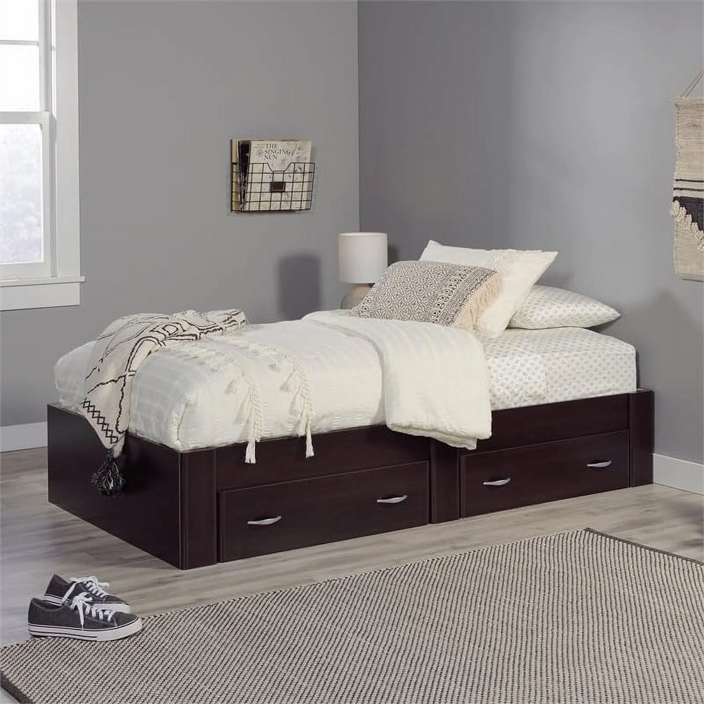 Cinnamon Cherry Wood Platform Bed R191855