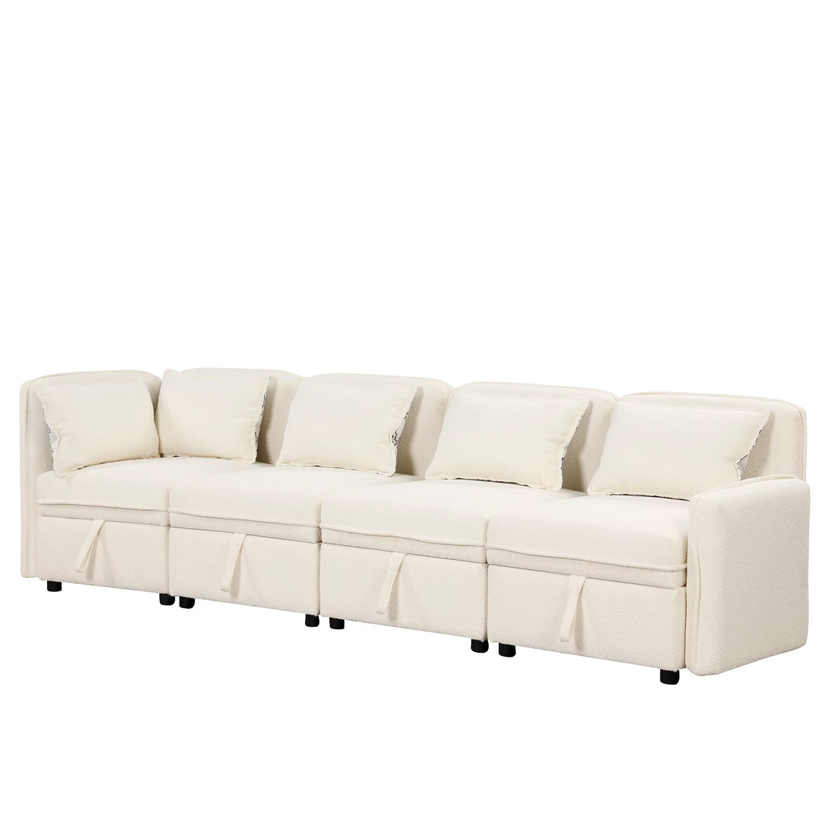 Oversized Chenille Sectional Sofa with Storage U30352
