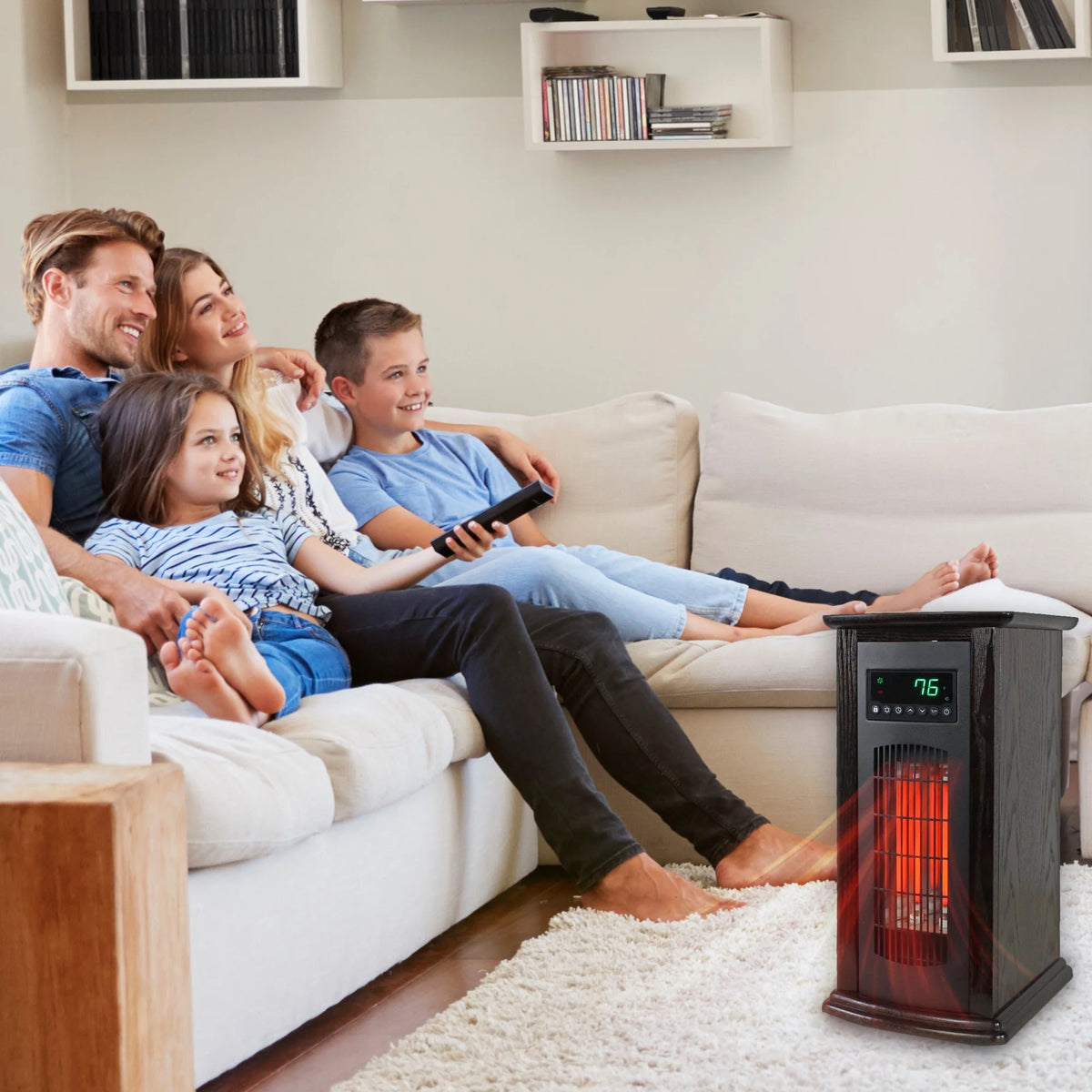 1500 W 21" Electric Infrared Quartz Tower Space Heater D3061