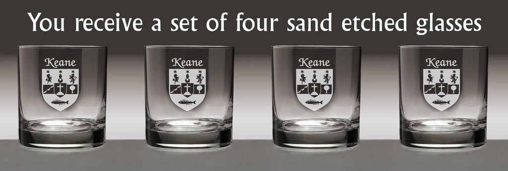 Set of 4 Etched Tumbler Glasses S480
