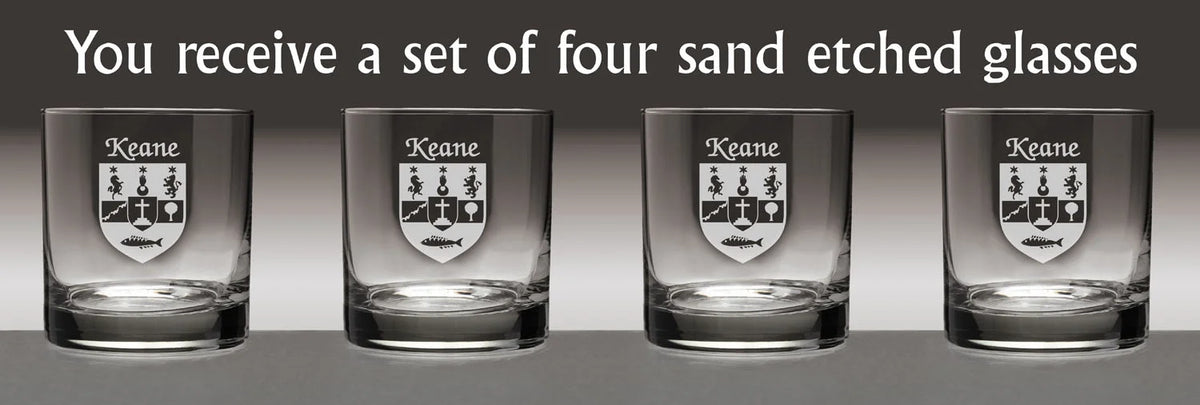 Set of 4 Etched Tumbler Glasses S480