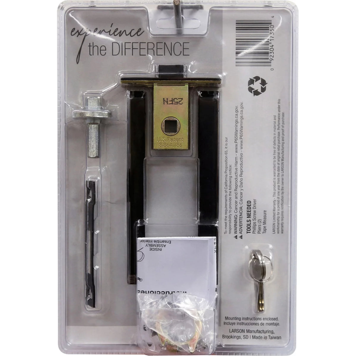 Bright Brass Mortise Handle With Key W30837