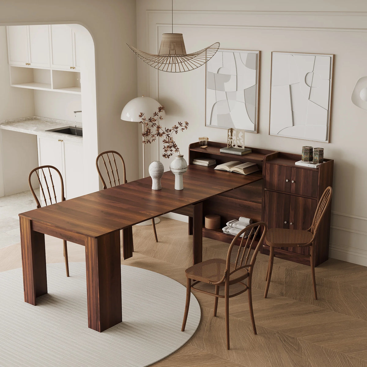 Extendable Dining Table with Storage B970340
