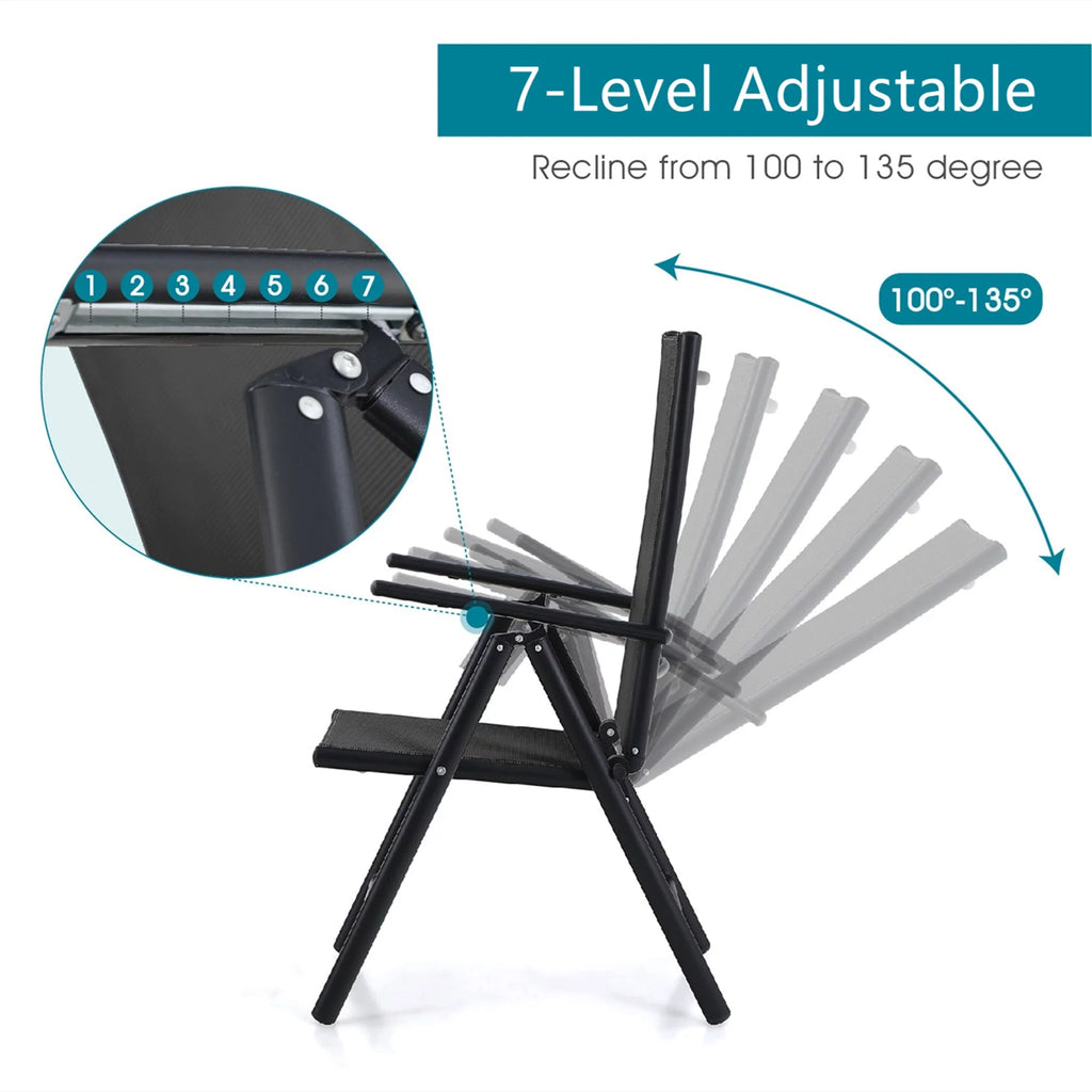 9-Piece Black Outdoor Dining Set with Expandable Table C1930
