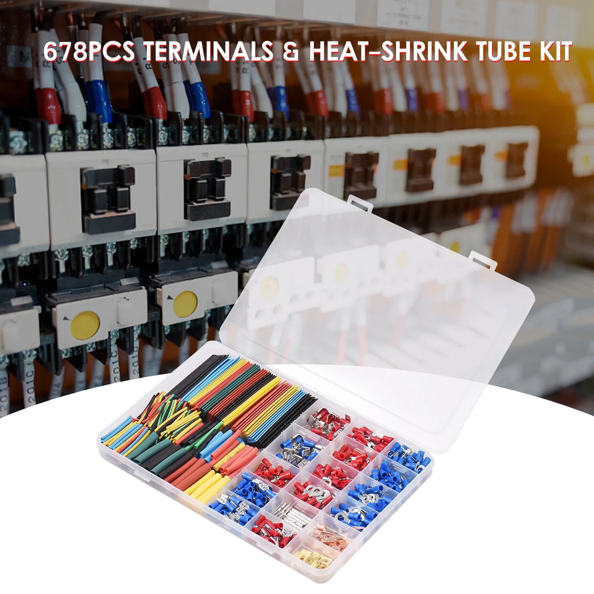 678PCS Terminals & Heat-shrink Tube Kit W285