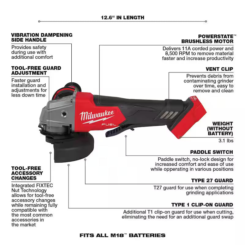 18V Lithium-Ion Brushless Cordless Combo Kit with 5.0 Ah Batteries 7-Tool F50121
