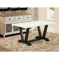 36X60 In Dining Table with Black Leg and White Top X22998