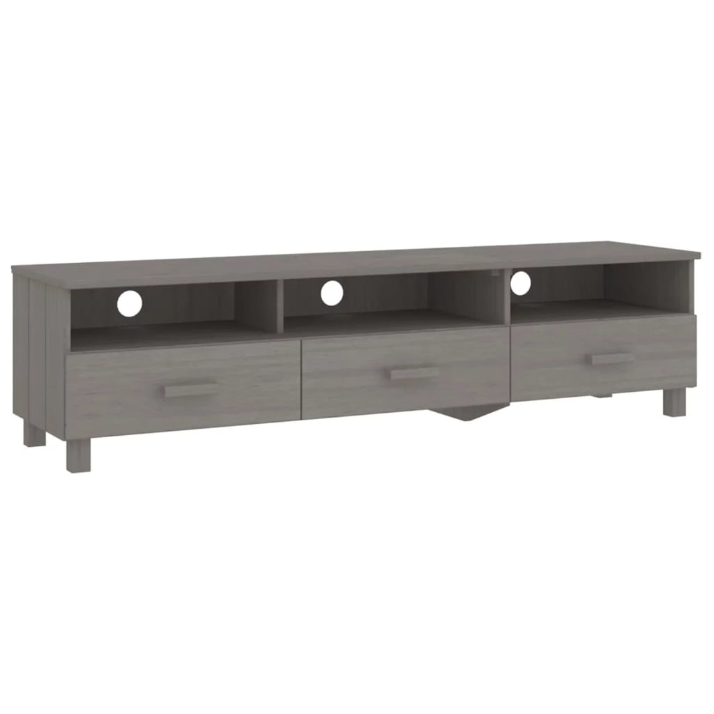 Light Gray Solid Wood Pine TV Stand N153163