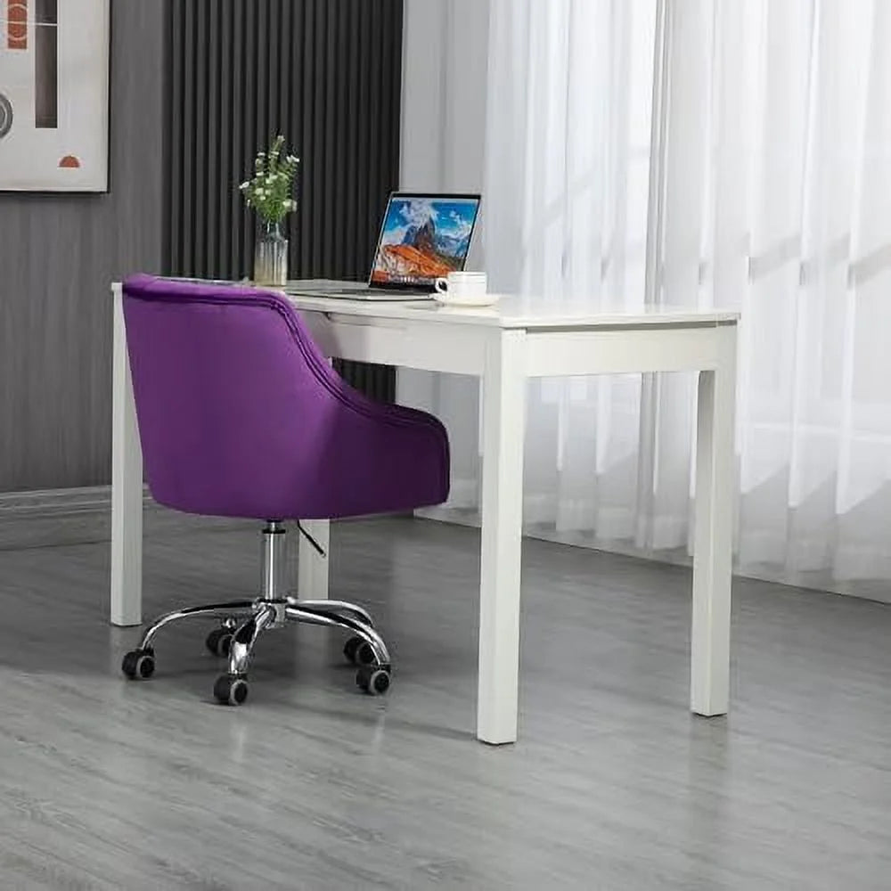 Black Velvet Swivel Office Chair A398
