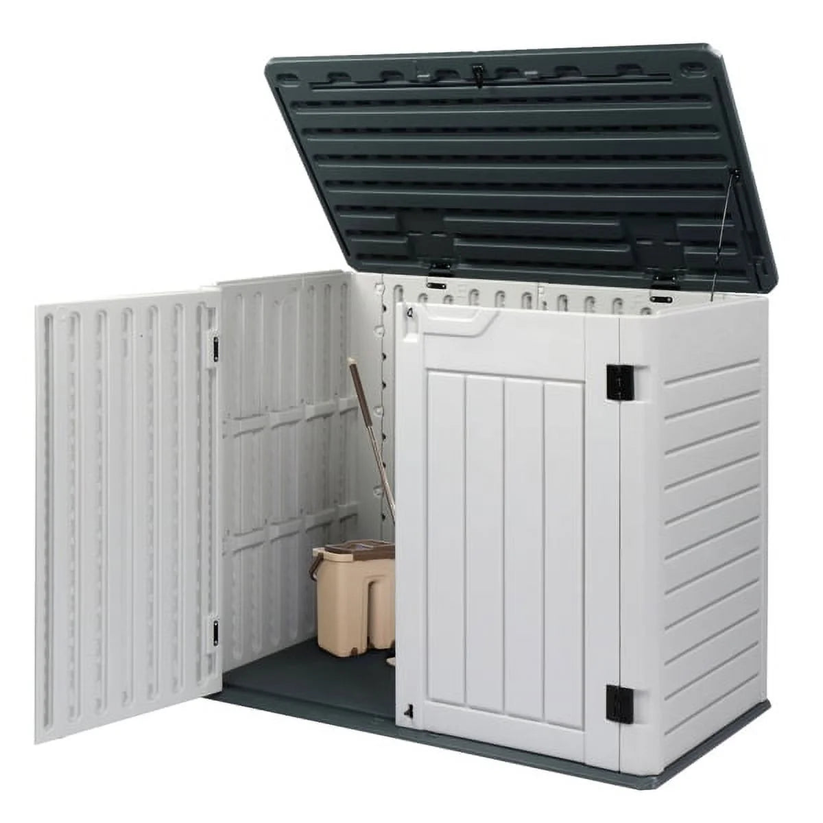 260 Gallon Waterproof Lockable Off-White Outdoor Storage Deck Box X811