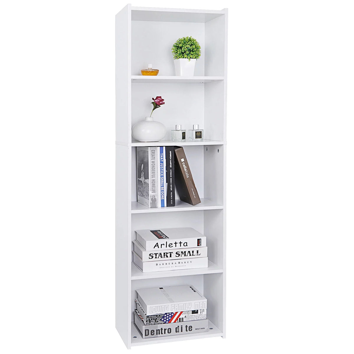 5-Tiers Bookshelf Bookcase Storage A98746