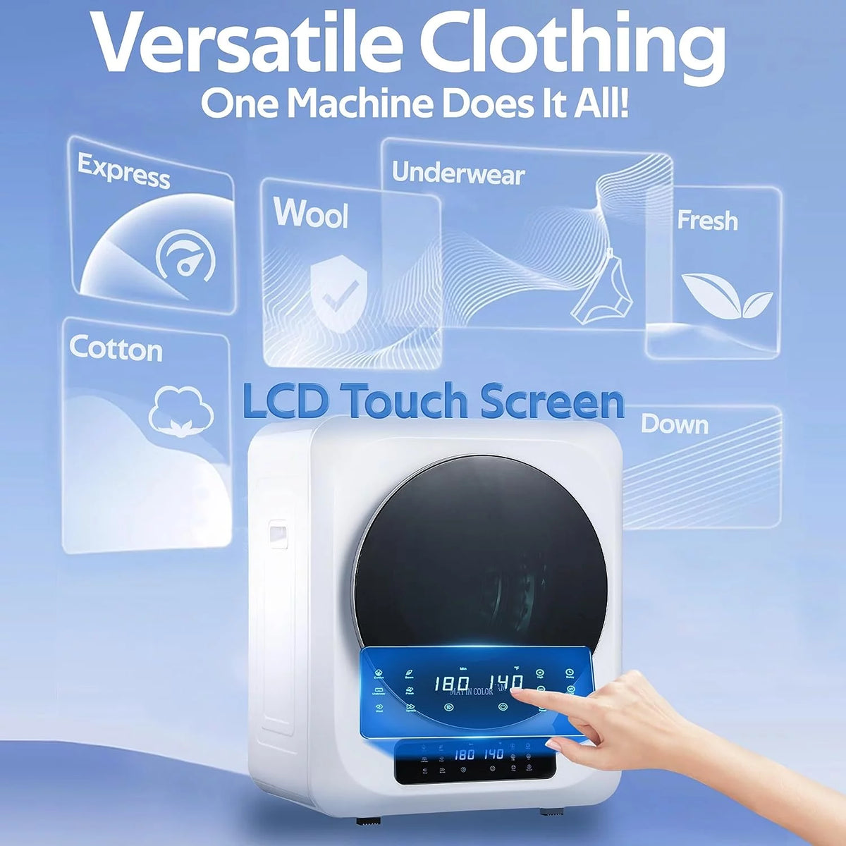 Portable 120 V Electric Dryer with Smart Moisture Sensor, 8.8 lbs, White B606816