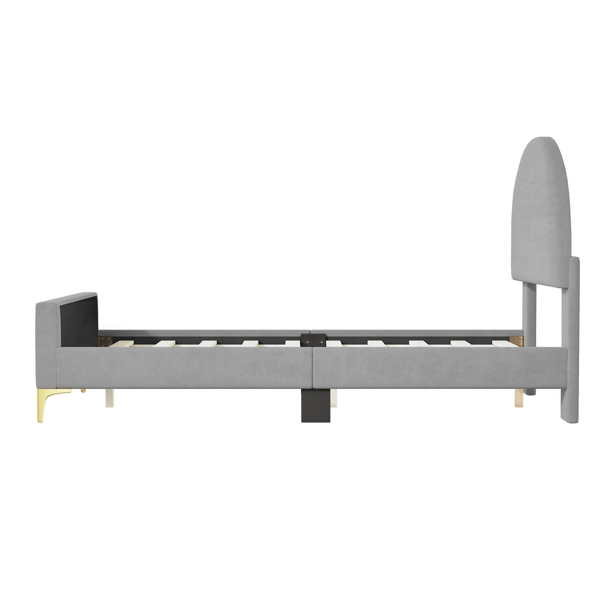 Twin Size Velvet Platform Bed Z90633