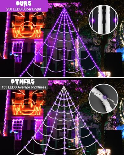 Giant Spider Halloween Projector with Spider Webs Lights Set V9824