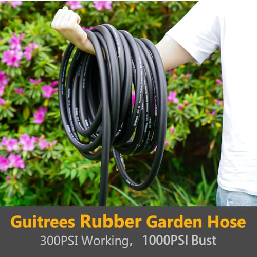 50FT 3/4 Heavy Duty Rubber Garden Hose 200psi Hot/Cold Water D604840
