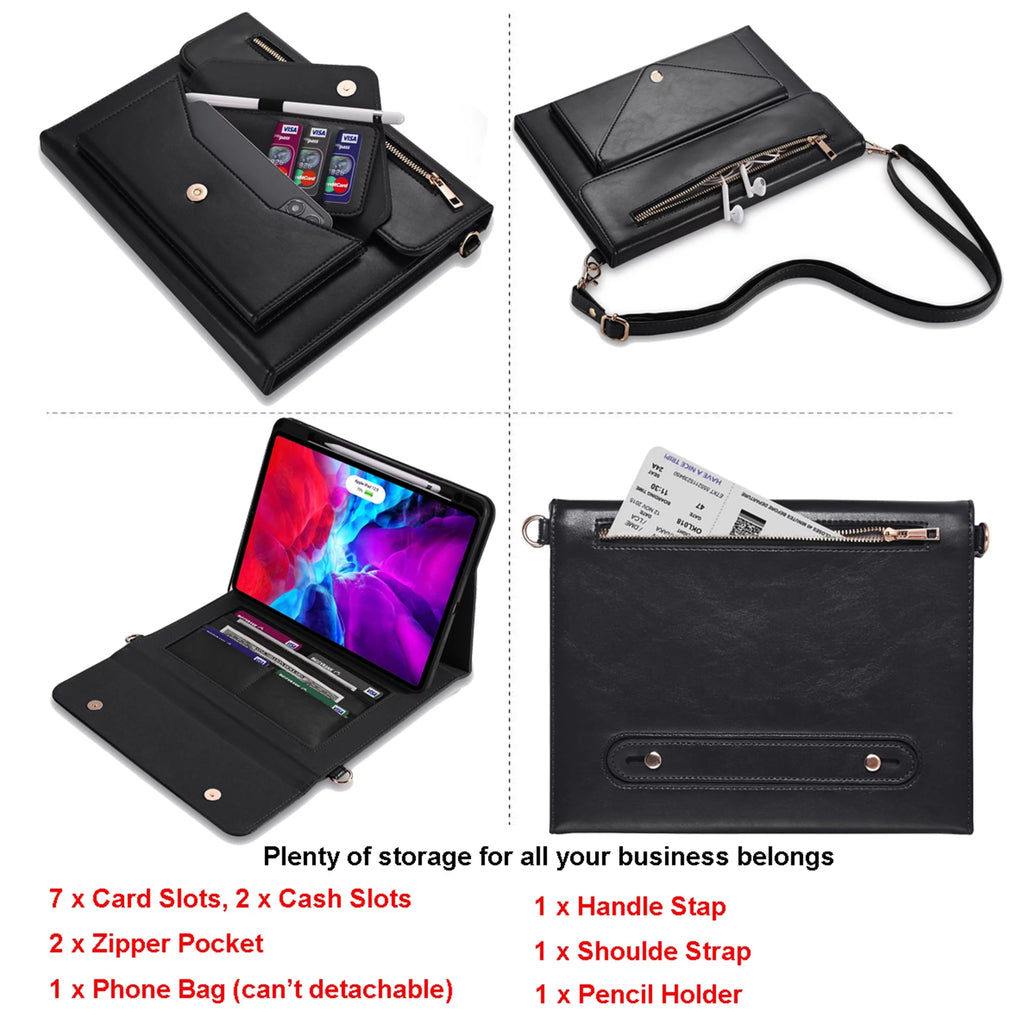 Black PU Leather Folio Case for iPad Pro 11 Inch U51972