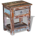 Solid Reclaimed Wood Side Table with 1 Drawer Z71126