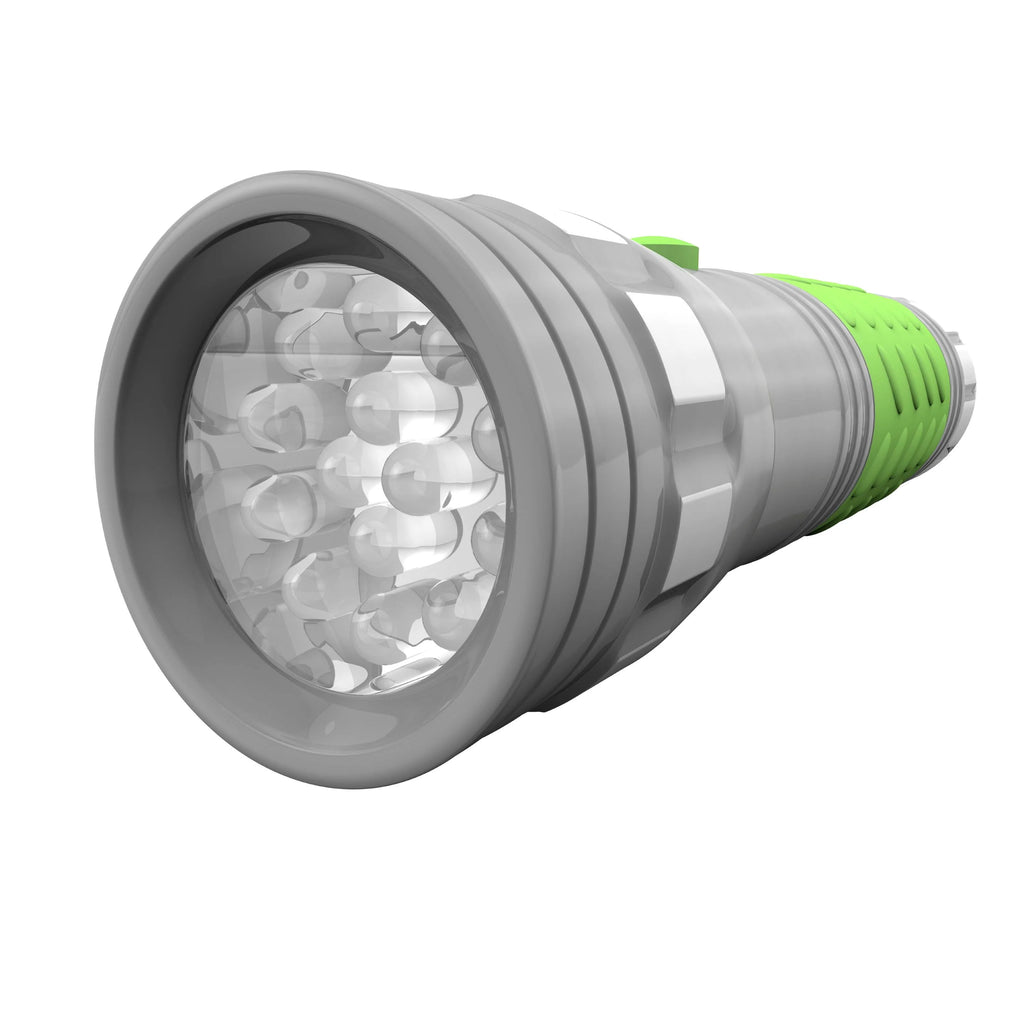 Mini LED Flashlight with Glow in the Dark Rubber Grip T860951