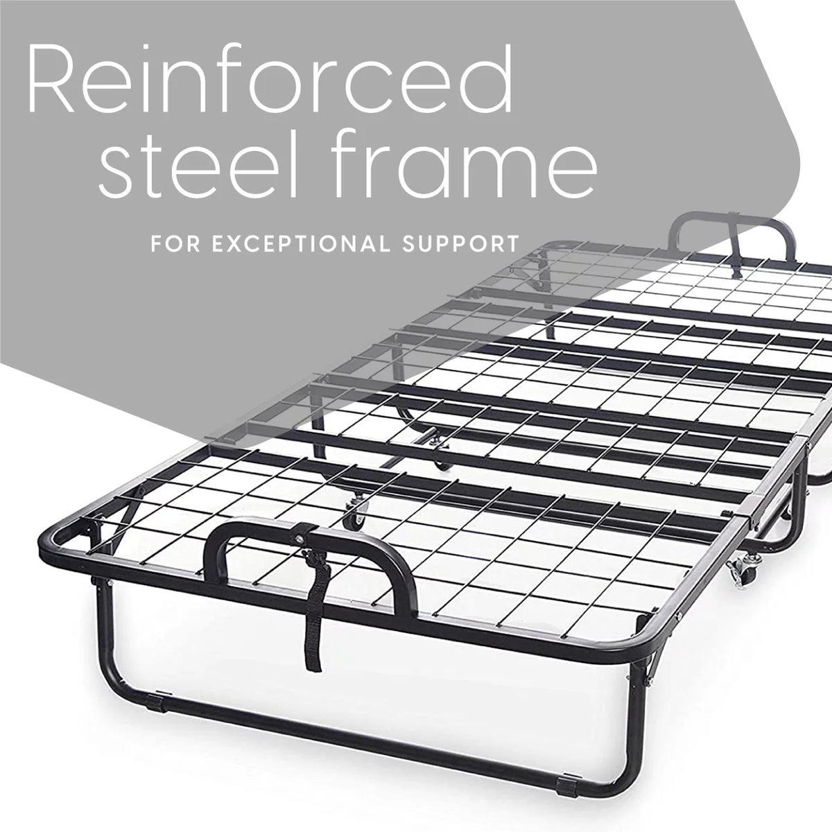 Cot Size Folding Bed with Memory Foam Mattress R683