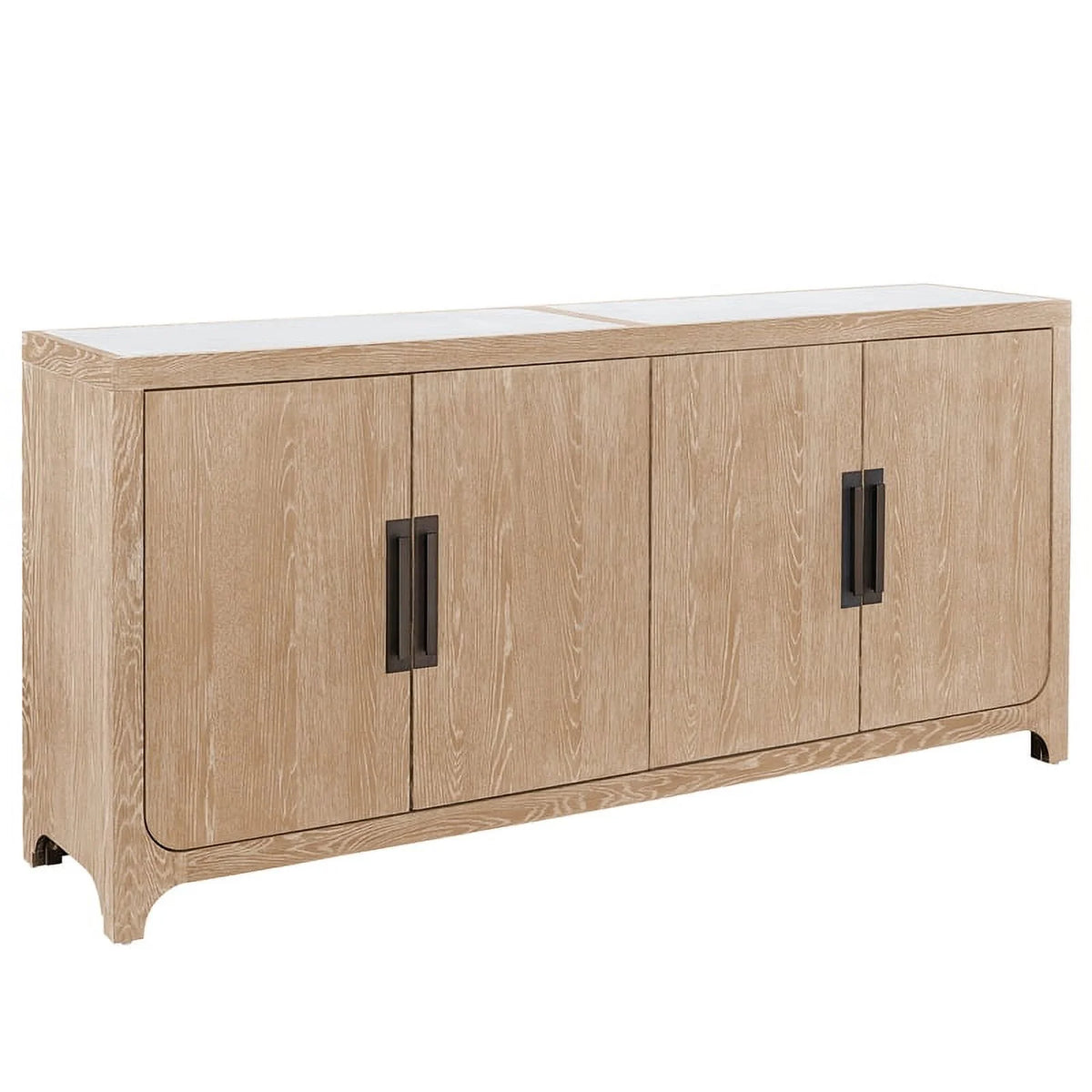 Modern Farmhouse Credenza in Natural Oak Wood Z976