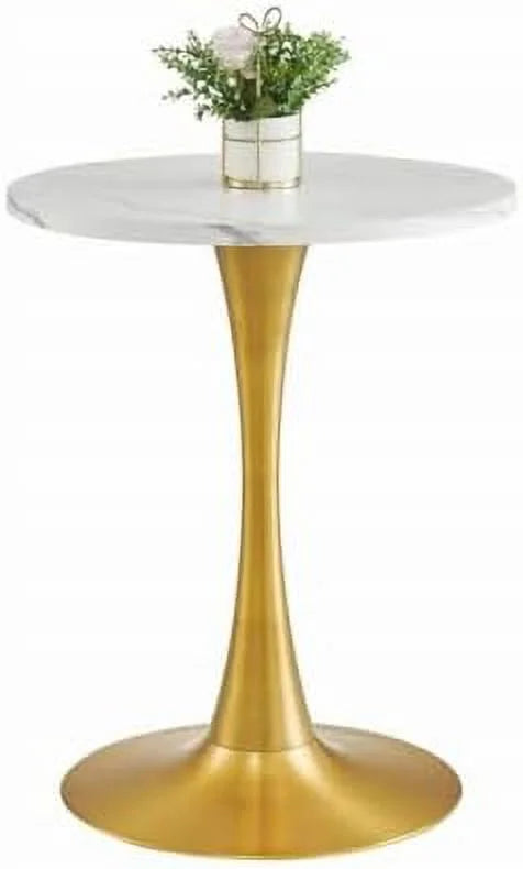 Round Gold Coffee Table Dining Table Side Table for 2-4 S3195