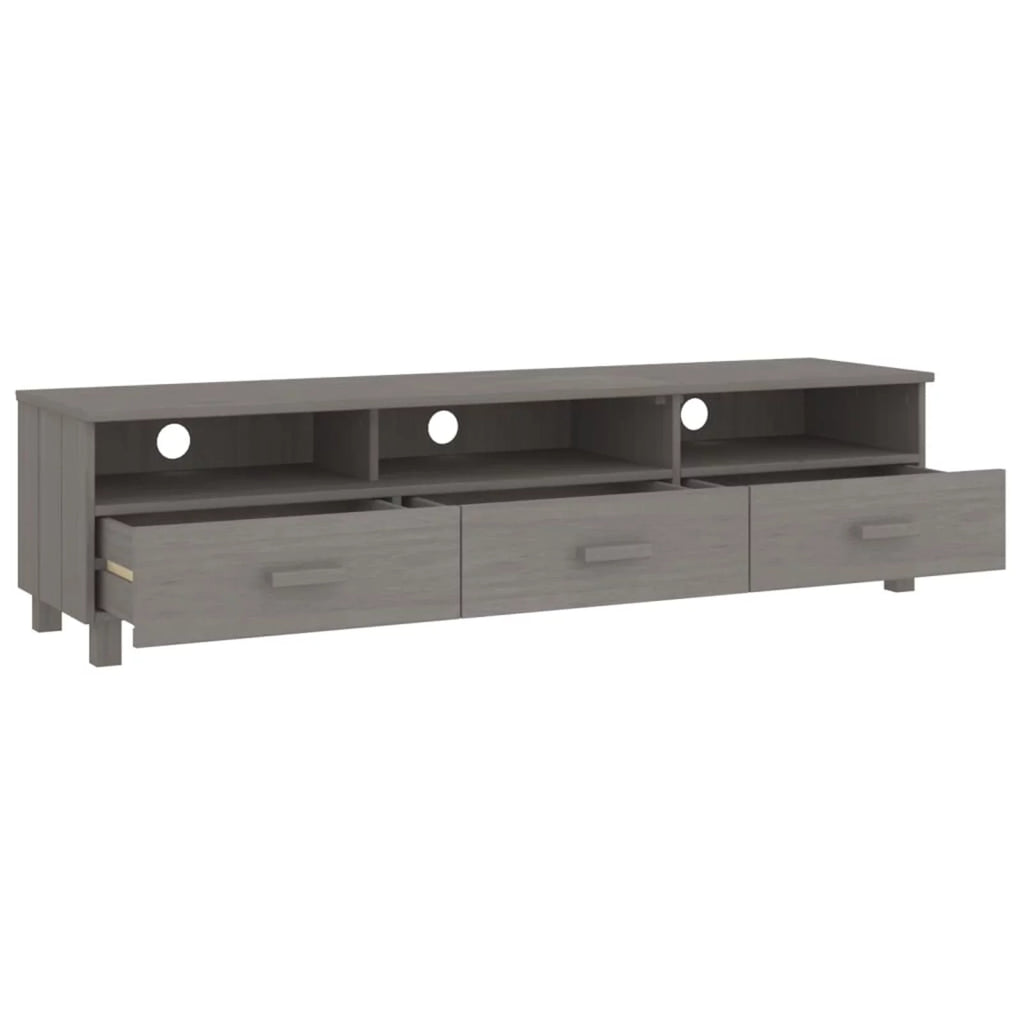 Light Gray Solid Wood Pine TV Stand N153163