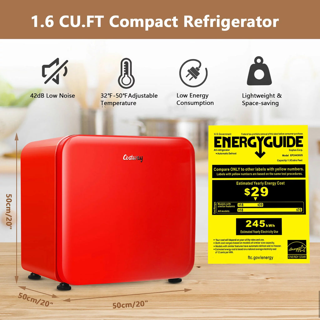 1.6 Cubic Feet Compact Refrigerator White B82471