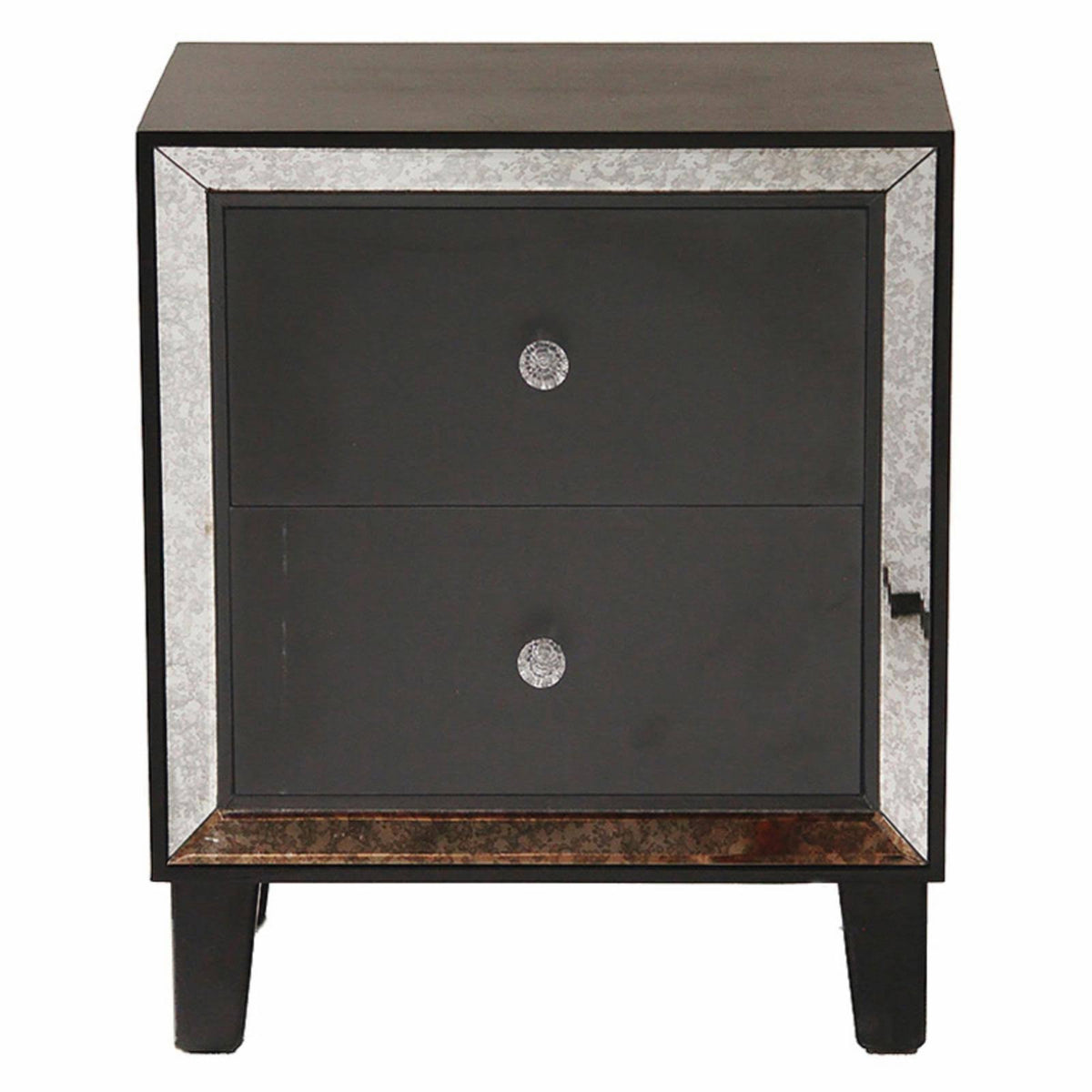 Black 2 Drawer End Table B86399