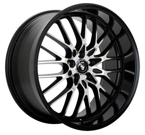 Gloss Black with Machined Face 16x7 5x100 5x114.3 40 Offset Wheels B93652