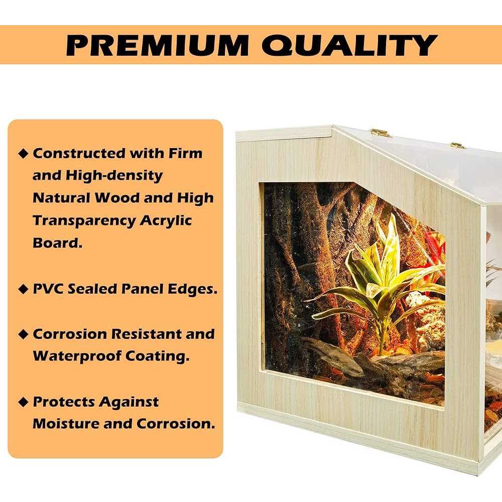 21 Gallon to 68 Gallon Reptile Terrarium Tank with Roof Door I505