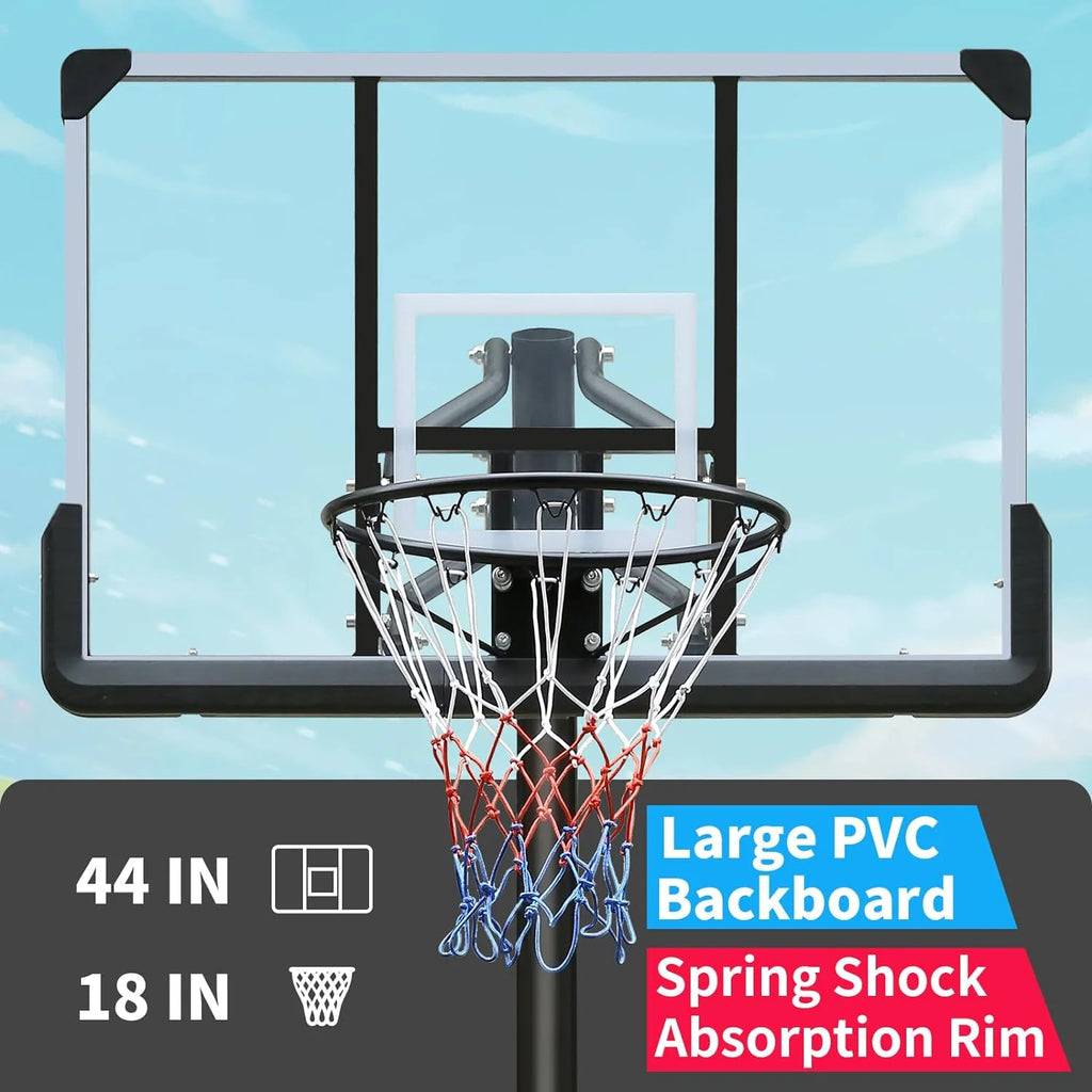 44" Portable Adjustable Basketball Hoop System with Wheels J607